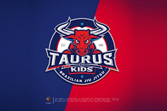 design kids martial arts school logo
