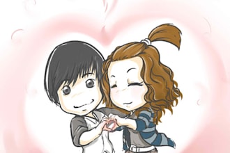 sketch an anime chibi