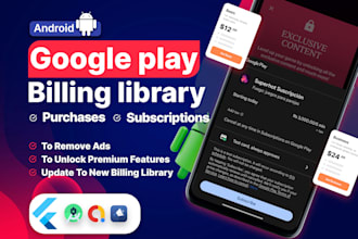 integrate google play billing library, purchases, subscriptions in mobile apps