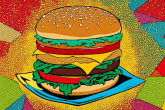make food pop art of your food