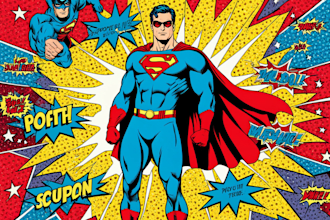 draw a superhero pop art portrait