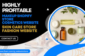 design skincare shopify store makeup website skincare store