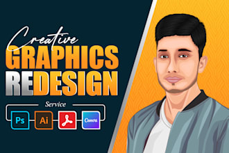 do urgent graphic design redesign vector art and photoshop edit