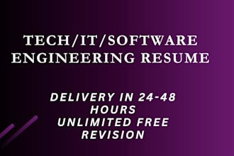 write tech resume in 24 hours
