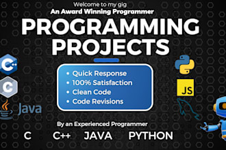 python java, c, cpp programmer for code development projects