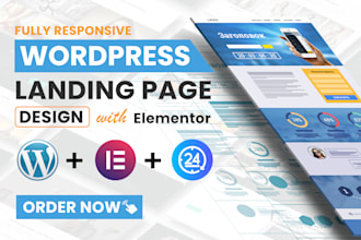 create responsive wordpress landing page with elementor pro