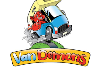 make modern small camper van company logo