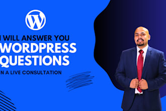 answer your wordpress questions in a live consultation