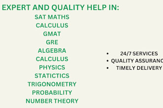 handle physics, gre, act, sat math, algebra and calculus