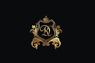 design timeless symbol king queen logo