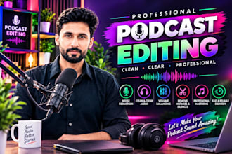 do podcast episode editing, remove background noise and polish audio