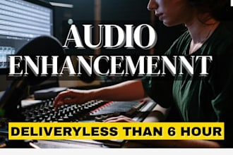 clean audio, remove noise and enhance voice for podcast or video