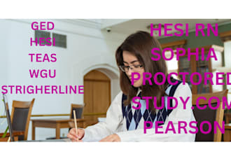 help with hesi, wgu,praxis, straighterline final and other proctored tests