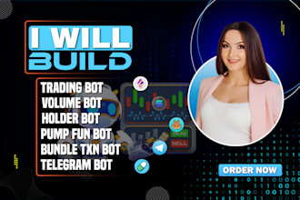 create telegram trading bot, holder bot, pump fun bot on xrpl, solana, evm, sui