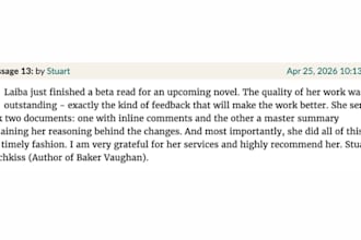 beta read your fantasy manuscript with actionable feedback