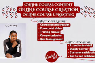 create online course content elearning course, course creation elearning website