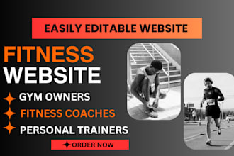 design sports, fitness, workout, gym, personal trainer website