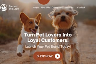 design pet shopify store pet website pet accessories store pet dropshipping