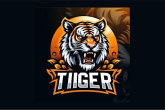 create a unique tiger mage esport mascot logo with any file