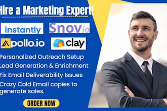 set up automation workflows and management in apollo io clay instantly snov