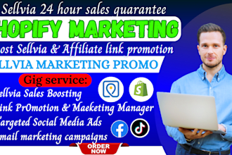 boost sellvia, shopify marketing sales and affiliate link promotion for sm ads