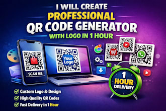 create professional qr code generator with logo in 1 hour