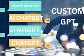 develop ai chatbot, chat gpt chatbot, openai api, ai website, custom gpt, gpt4