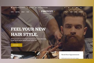 build barber website hair extension website  hair salon website barber store