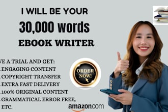 ghost write 30,000 words ebook, fiction ghostwriter self help ebook, nonfiction