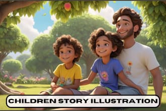 illustrate children story book children book illustration cover and picture book