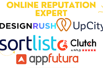 upcity clutch designrush gmb goodfirms g2 management to boost online reputation
