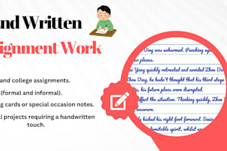 fast typist handwritten assignment and creative notes