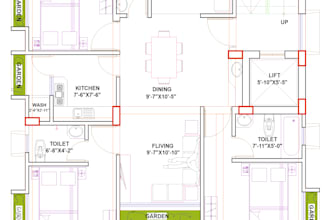draw architectural 2d floor plan and plan rendering