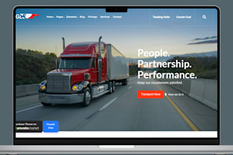 build logistics website trucking website transport website for logistics company