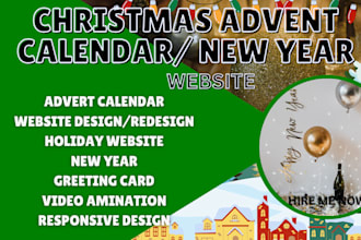 christmas advent calendar amination website holiday and new year video redesign
