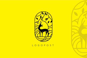 negative space trendy timeless logo design