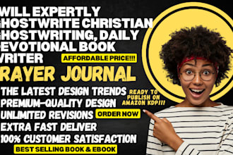 christian ghostwriting, daily devotional book writer ghost ebook prayer journal