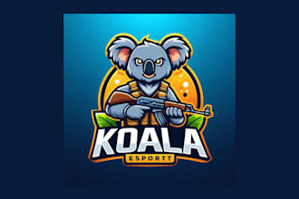 make an koala esport mascot logo for your company