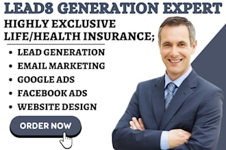 generate exclusive life insurance leads health insurance leads iul landing page
