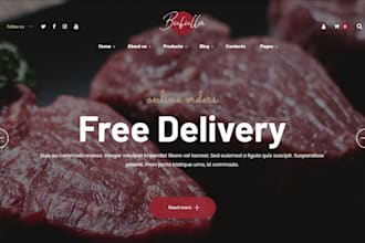 design exceptional butcher shopify seafood store meat website grocery store