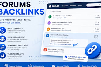 provide 110 dofollow forum backlinks