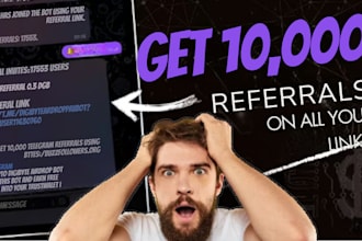 do telegram referral link promotion, telegram mini app game and get you 5m users