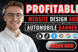build systeme io website, plumbing website, automobile banner, wix website