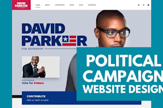 build wordpress election political logo campaign non profit ngo donation website