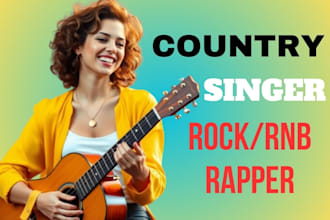 sing pop song female country singer, rock rapper blues rnb folk edm vocalist