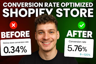 design or redesign shopify store for conversion rate optimization cro