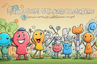 do kawaii doodle illustration custom doodle art and sticker designs