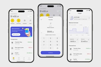 build robust fintech app, payment app, wallet app, banking app, fintech website