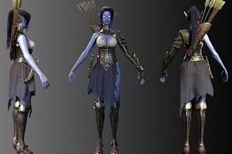 turn 2d image to 3d character, 3d mascot modeler,rig 3d stylized model,vrm model