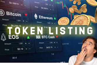 list your token on coin marketcap and popular exchanges